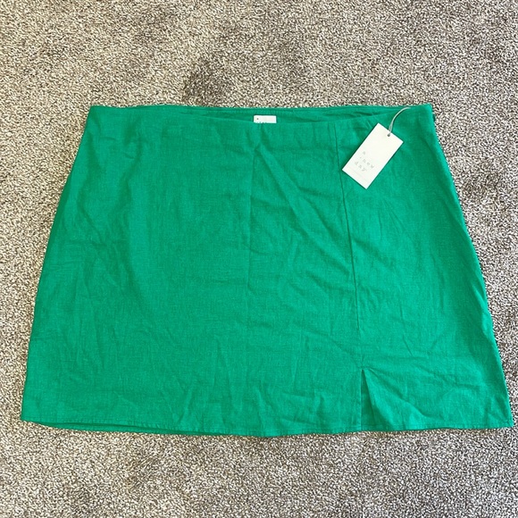 NWT Green linen skirt size XXL - Picture 1 of 5